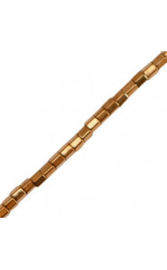 Hematite Perlen Tube 2mm Copper gold